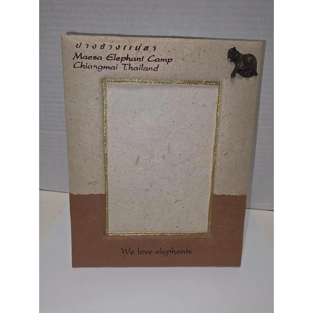 eco-friendly photo frame made of elephant dung paper Mae Sa Camp Souvenir